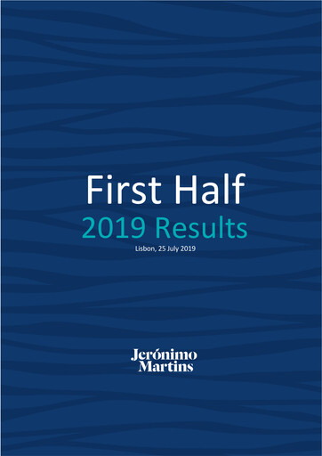 Miniature Jerónimo Martins
 Rapport semestriel 2019-h1
