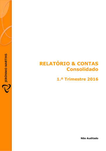 Thumbnail Jerónimo Martins
 Quarterly Report 2016-q1