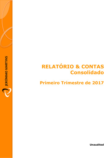 Thumbnail Jerónimo Martins
 Quarterly Report 2017-q1