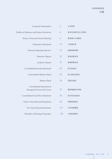 Thumbnail Chinese Estates Holdings Annual Report 2001