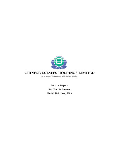 Thumbnail Chinese Estates Holdings Half-year Report 2003-h1