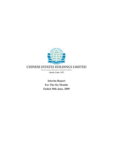 Thumbnail Chinese Estates Holdings Half-year Report 2009-h1