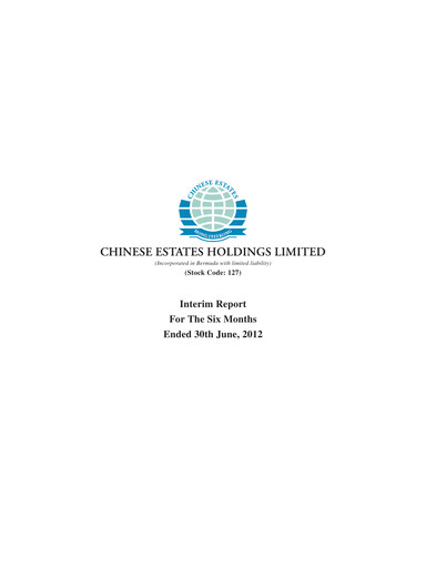 Thumbnail Chinese Estates Holdings Half-year Report 2012-h1