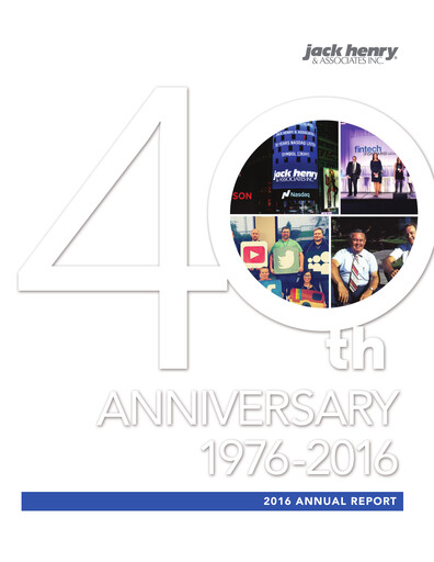 Thumbnail Jack Henry & Associates

 Annual Report 2016