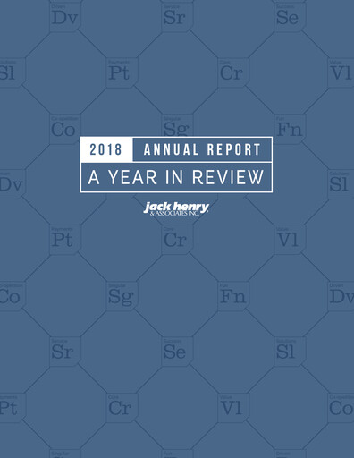 Thumbnail Jack Henry & Associates

 Annual Report 2018