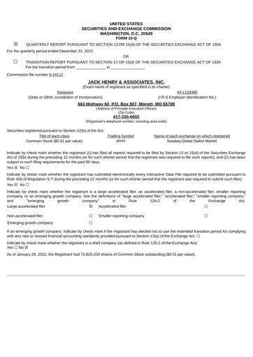 Thumbnail Jack Henry & Associates

 Quarterly Report 2022-q2