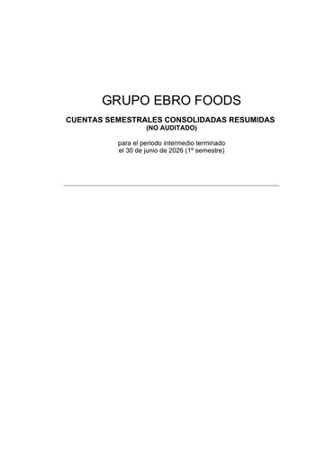 Thumbnail Ebro Foods
 Financial Report 2026-h1