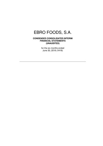 Thumbnail Ebro Foods
 Financial Statement 2018-h1