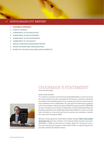 Thumbnail Ebro Foods
 Sustainability Report 2008