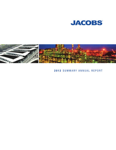 Thumbnail Jacobs Engineering Annual Report 2012