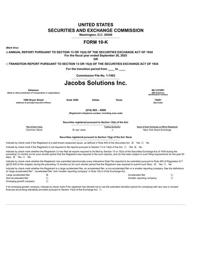 Thumbnail Jacobs Engineering Annual Report 2025