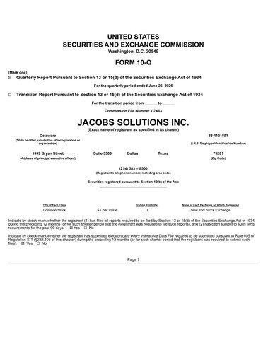 Vorschaubild Jacobs Engineering Quartalsbericht 2026-q3