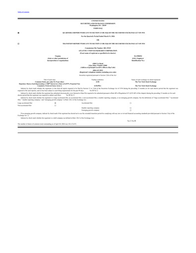 Thumbnail Atlantic Union Bankshares Quarterly Report 2026-q1