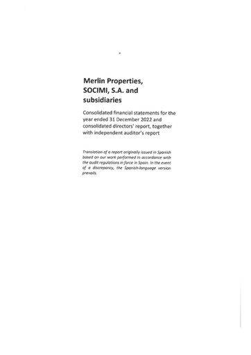 Thumbnail Merlin Properties
 Financial Statement 2022