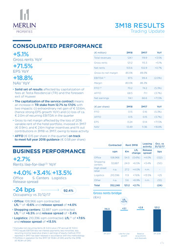 Thumbnail Merlin Properties
 Quarterly Report 2018-q1