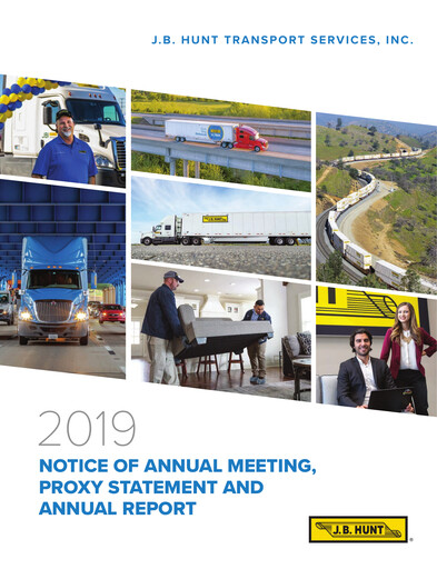 Thumbnail J. B. Hunt
 Annual Report 2019