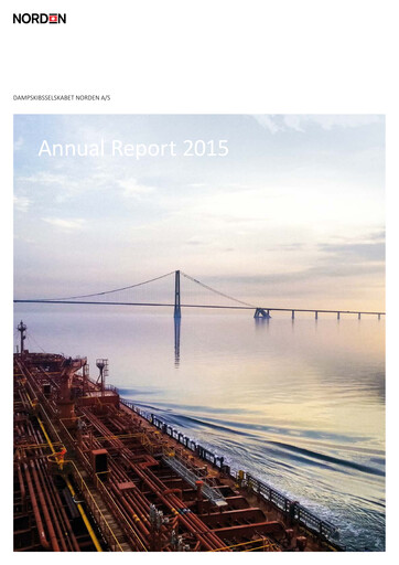 Thumbnail D/S Norden (Dampskibsselskabet Norden) Annual Report 2015