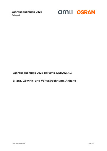 Vorschaubild AMS-Osram
 Finanzmitteilung 2025