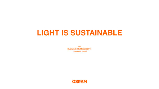 Thumbnail AMS-Osram
 Sustainability Report 2017