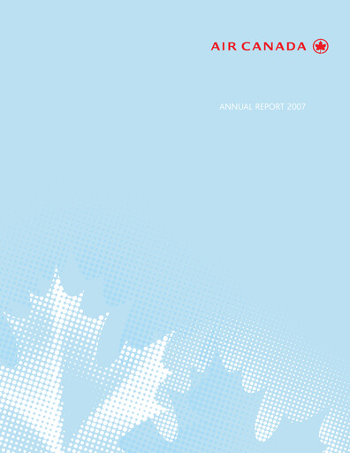 Miniature Air Canada Rapport annuel 2007