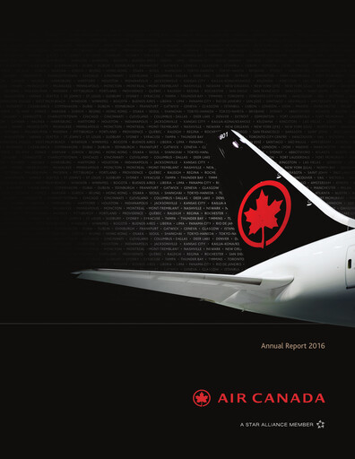 Miniature Air Canada Rapport annuel 2016