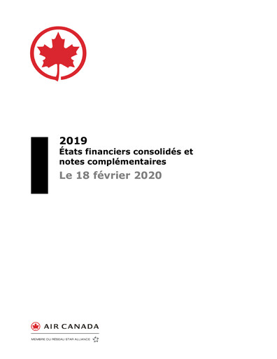 Thumbnail Air Canada Financial Statement 2019