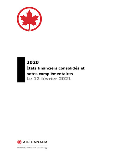 Thumbnail Air Canada Financial Statement 2020