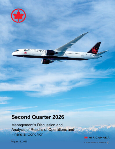 Miniature Air Canada Rapport trimestriel 2026-q2