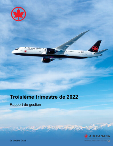 Miniature Air Canada Rapport trimestriel 2022-q3