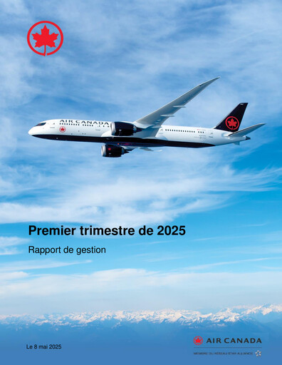 Miniature Air Canada Rapport trimestriel 2025-q1