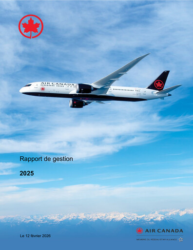 Miniature Air Canada Rapport trimestriel 2025-q4