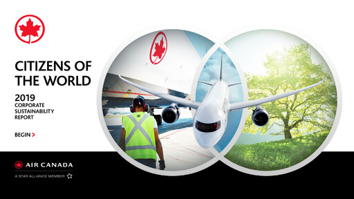 Miniature Air Canada Rapport de durabilité 2019