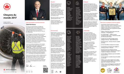 Thumbnail Air Canada Sustainability Report 2017