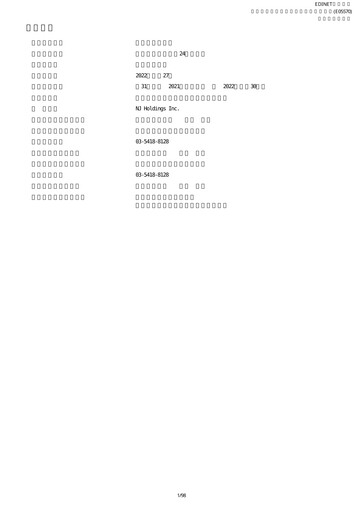 Thumbnail NJ Holdings Annual Report fy2022