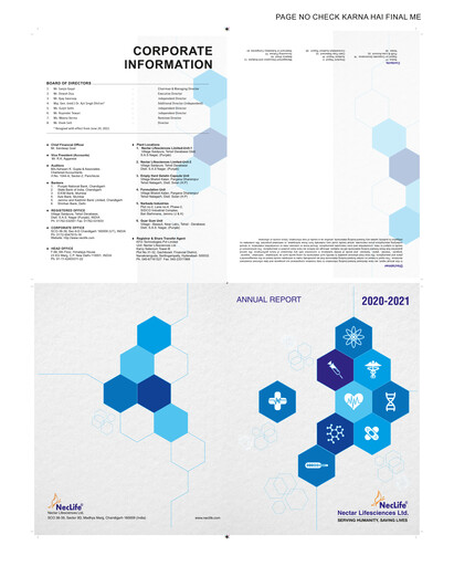 Miniature Nectar Lifesciences
 Rapport annuel 2020-2021