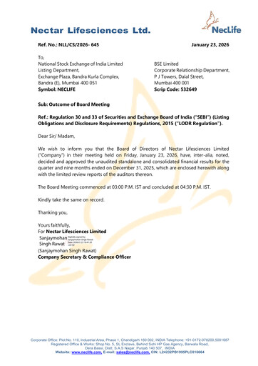 Vorschaubild Nectar Lifesciences
 Quartalsbericht 2025-q4