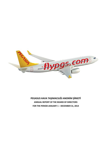 Thumbnail Pegasus Airlines
 Annual Report 2014