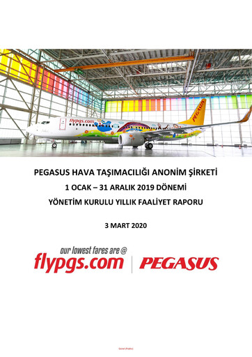 Thumbnail Pegasus Airlines
 Annual Report 2019