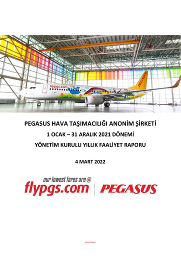 Thumbnail Pegasus Airlines
 Annual Report 2021