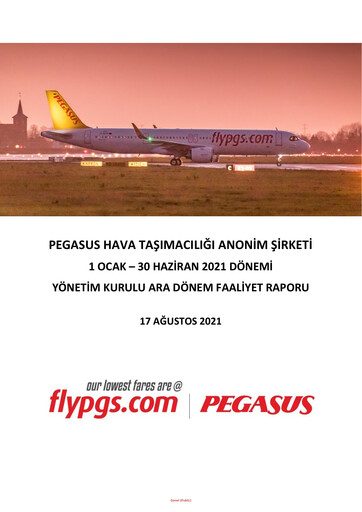 Thumbnail Pegasus Airlines
 Half-year Report 2021-h1
