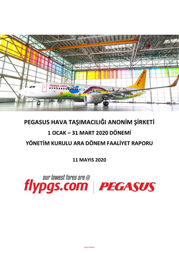 Thumbnail Pegasus Airlines
 Quarterly Report 2020-q1