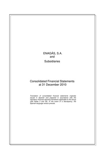 Thumbnail Enagás
 Financial Statement 2010