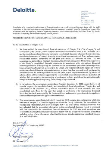 Thumbnail Enagás
 Financial Statement 2012