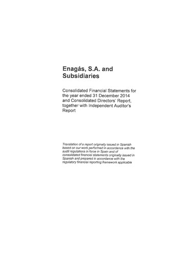 Thumbnail Enagás
 Financial Statement 2014