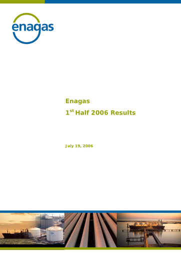 Thumbnail Enagás
 Half-year Report 2006