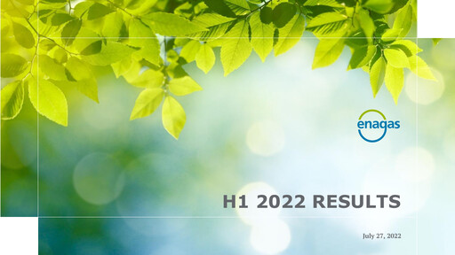 Thumbnail Enagás
 Half-year Report 2022