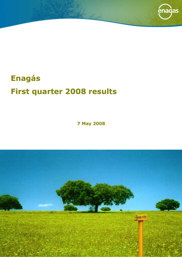 Thumbnail Enagás
 Quarterly Report 2008-q1