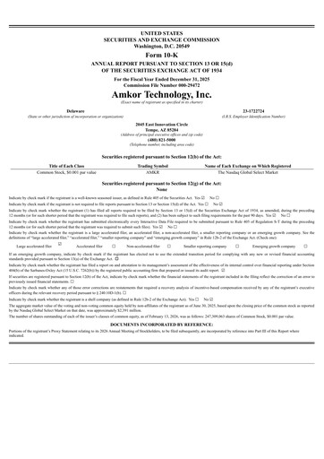 Thumbnail Amkor Technology
 Annual Report 2025