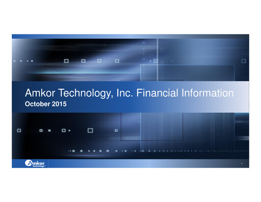 Thumbnail Amkor Technology
 Quarterly Report 2015-q3
