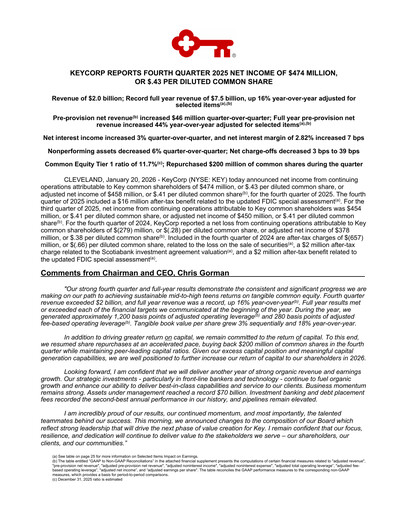 Thumbnail KeyCorp (KeyBank) Quarterly Report 2025-q4